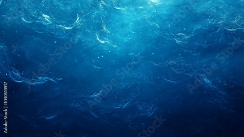 Deep blue sea texture, calming background of water surface.