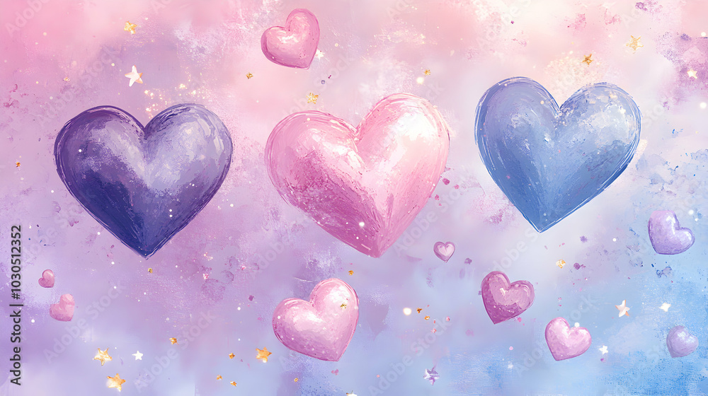 pink background with hearts pink background with hearts