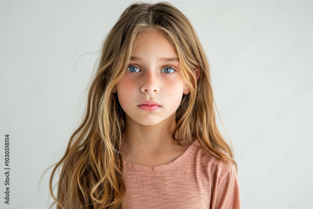 Confused Expression of Young Girl Portrait Confused Expression of Young Girl Portrait
