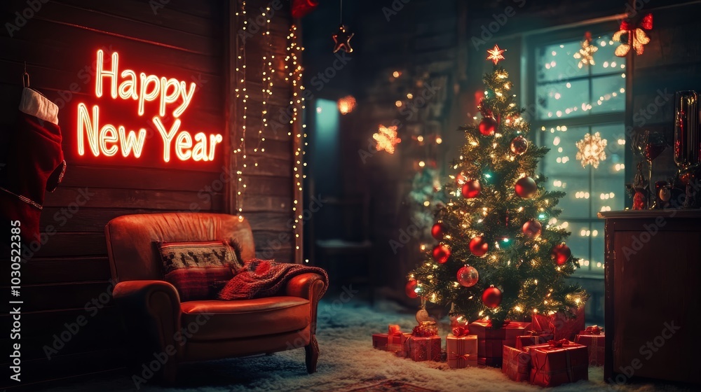 Happy New Year greeting card Happy New Year greeting card