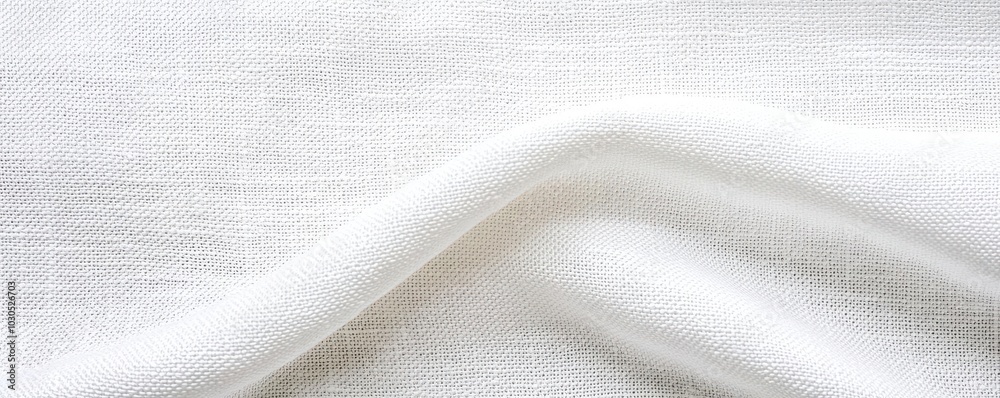 Fototapeta premium Classic cotton fabric weave, white tones, minimalist aesthetic, close-up, sharp focus, bright background