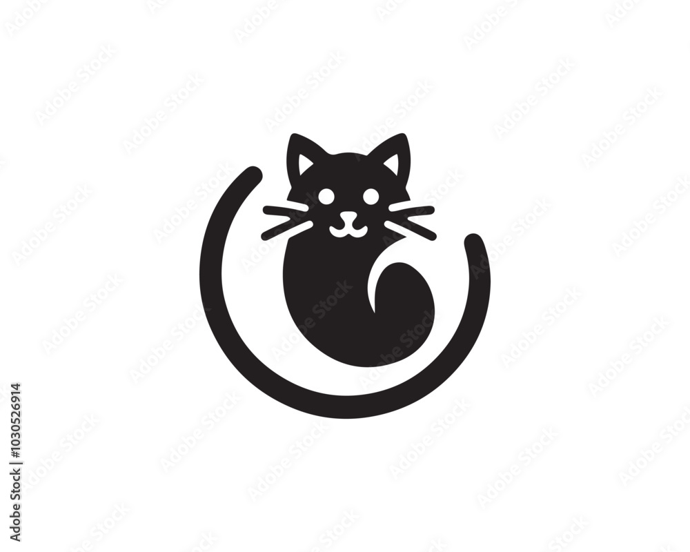 Fototapeta premium black cat icon