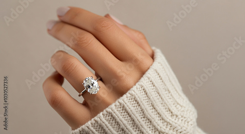 Ring on hand adorned with engagement jewelry showcasing elegance and style