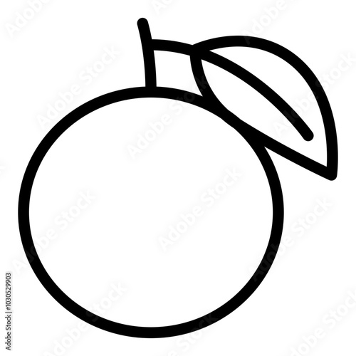 Orange icon. Vector line icon