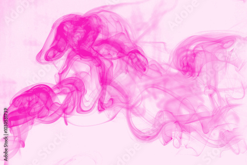 Vaporous Pink Smoke Swirl on Transparent Background, Smoke on transparent background