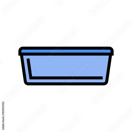 tray plastic package color icon vector. tray plastic package sign. isolated symbol illustration