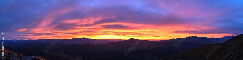 breathtaking panorama of a mountain range during sunset breathtaking panorama of a mountain range during sunset