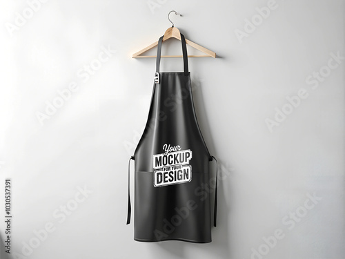 Empty Kitchen Apron Mockup  Clean and Isolated for Branding