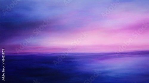 Rich twilight sky blending deep purples, soft pinks, and cool blues into a stunningly colorful, serene horizon.