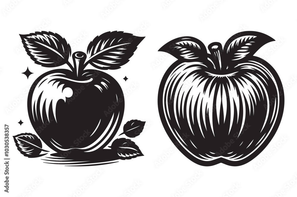 Apple silhouette vector Apple silhouette vector