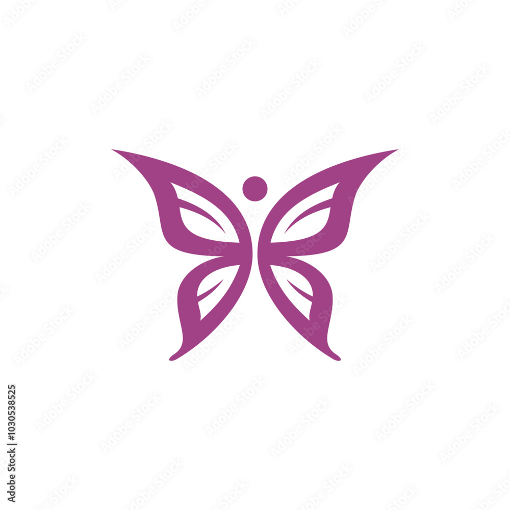 Butterfly illustration logo template Butterfly illustration logo template