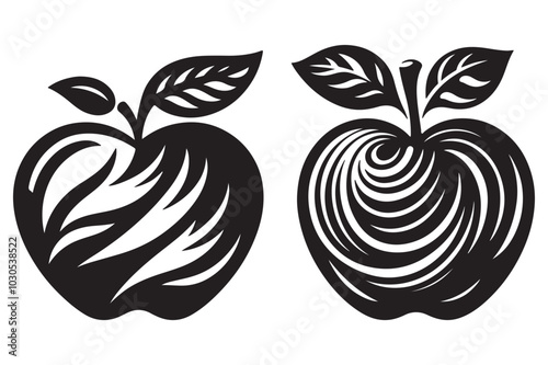 Apple silhouette vector photo