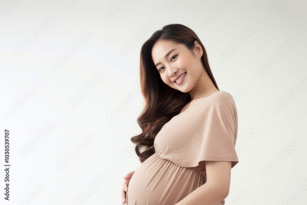 Young pregnant asian woman portrait smile adult. Young pregnant asian woman portrait smile adult.