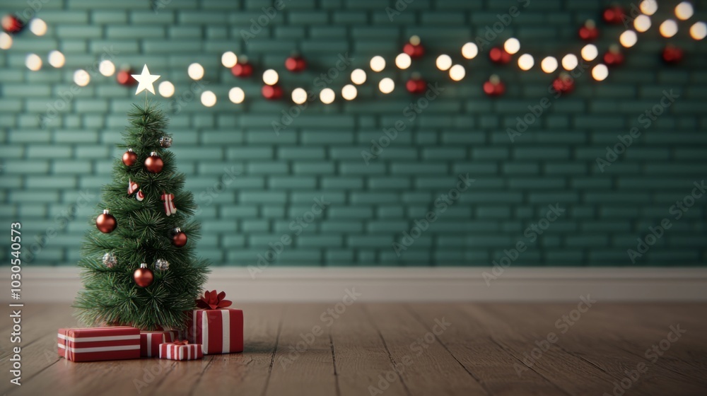 Cozy Family Den with Mini Christmas Tree and Kids Cozy Family Den with Mini Christmas Tree and Kids