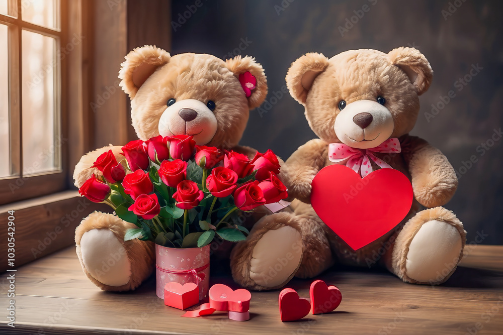 Obraz premium AI-generated image of Valentine’s Day theme, a celebration of love and affection