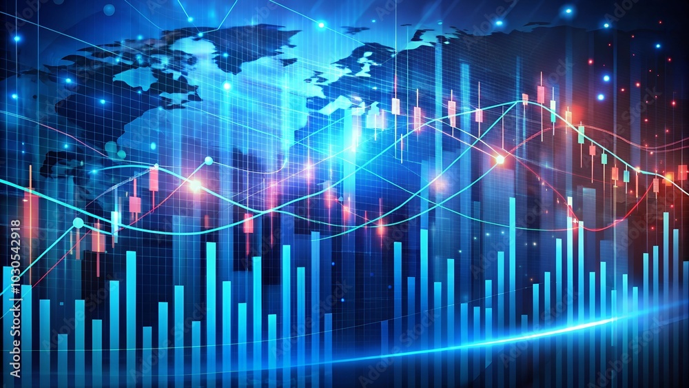 Stock market or forex trading graph in graphic concept Stock market or forex trading graph in graphic concept
