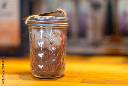 Canvas-taulu A hot chocolate mason jar holiday gift