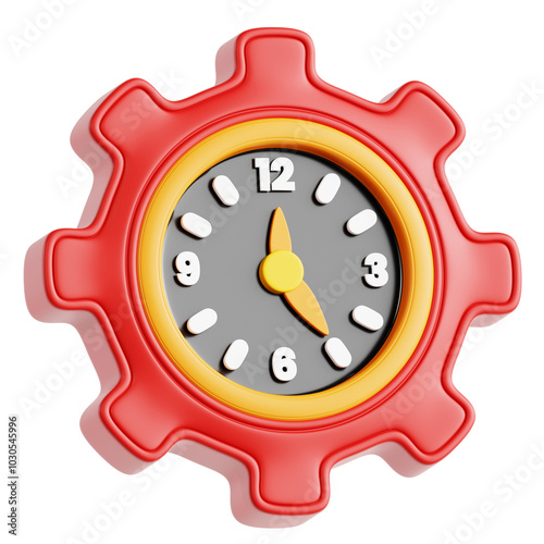 3d time management icon. Suitable for designs related to time management, productivity, and scheduling in business or education photo