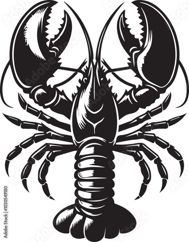 Lobster silhouette vector