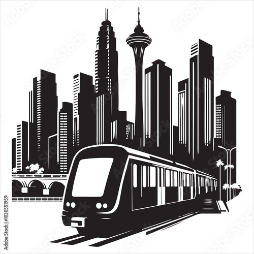 Freight Carrier Cargo Train Silhouette Art  , black colour vactor 