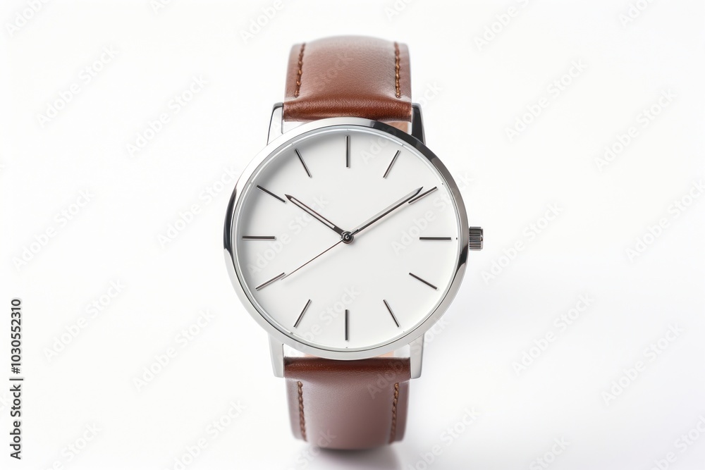 Wristwatch white background accuracy deadline. Wristwatch white background accuracy deadline.