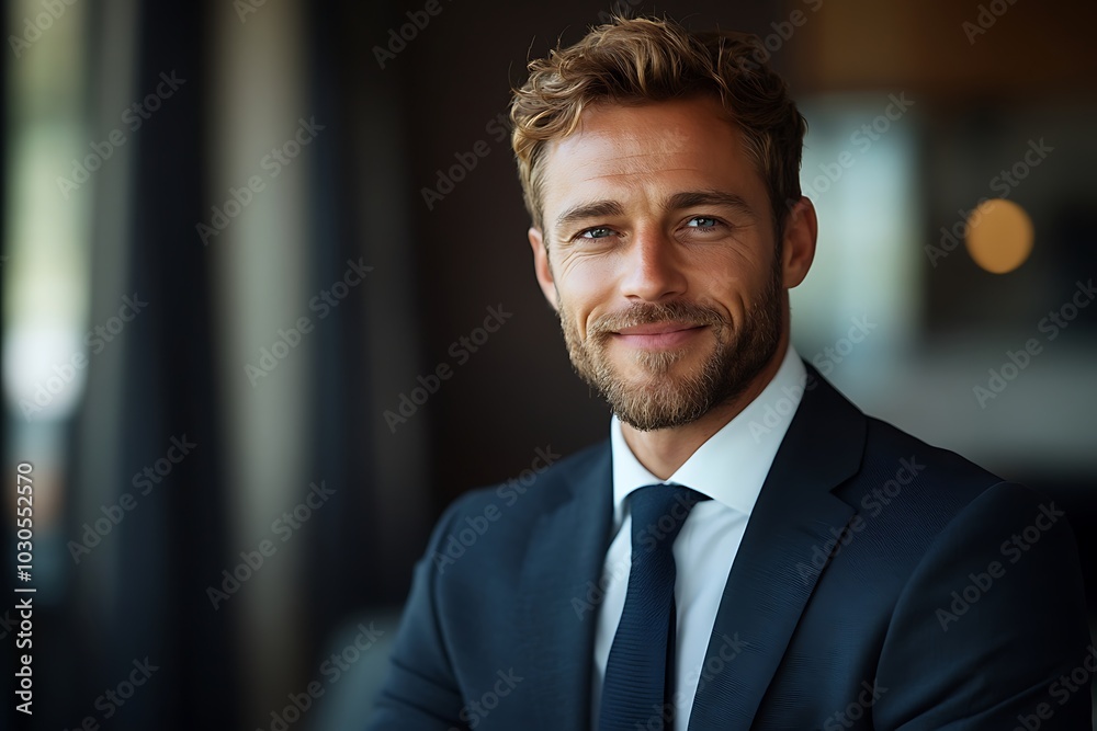 Friendly Businessman Headshot Trustworthy and Goal-Oriented