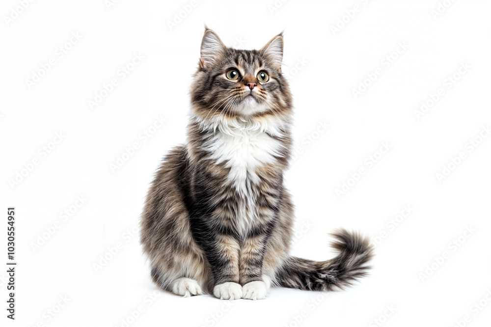 Fototapeta premium british cat isolated on white, Generated AI