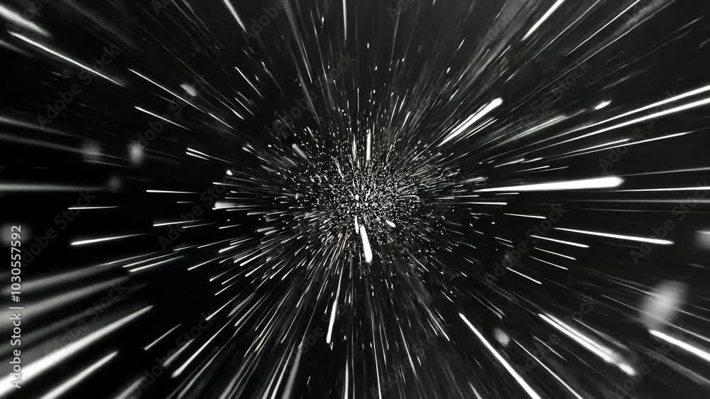 explosion of light on black