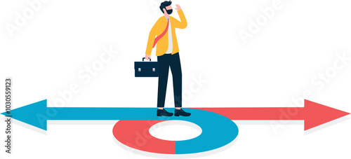 Indecision, thinking about career or business paths, looking for solutions,

