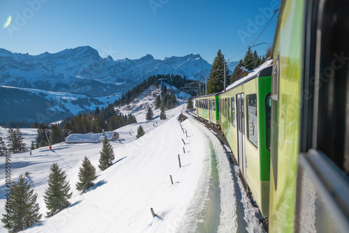 Train to Col de Bretaye Vaud Canton Switzerland photo