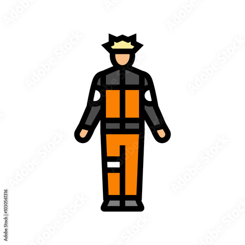 manga cosplay male color icon vector. manga cosplay male sign. isolated symbol illustration