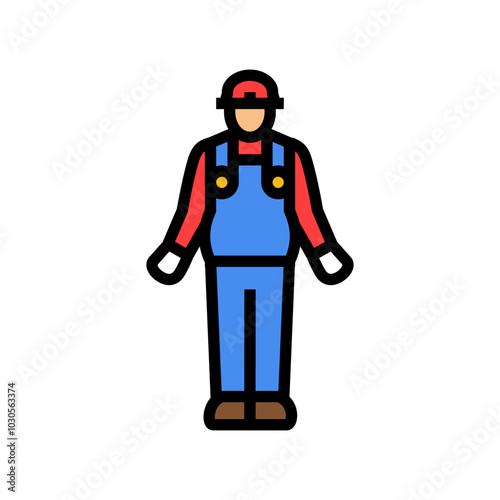 video game cosplay male color icon vector. video game cosplay male sign. isolated symbol illustration