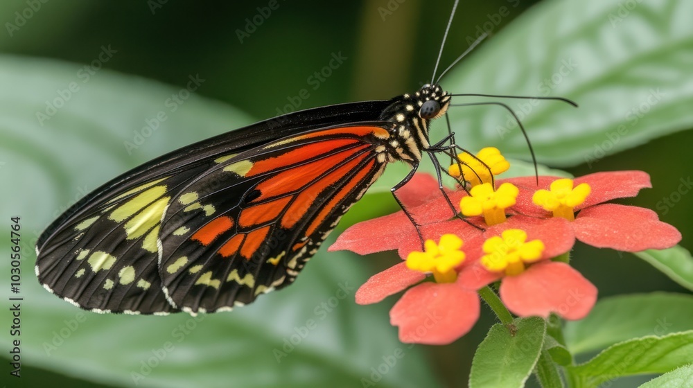 Fototapeta premium Butterfly on a Flower
