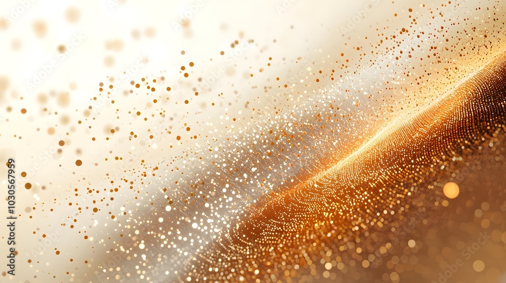 Golden Particles in Motion Abstract Background Golden Particles in Motion Abstract Background