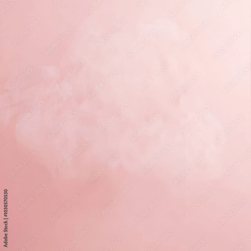 Fototapeta premium Soft pink clouds on a gentle pastel background for soothing aesthetic appeal.