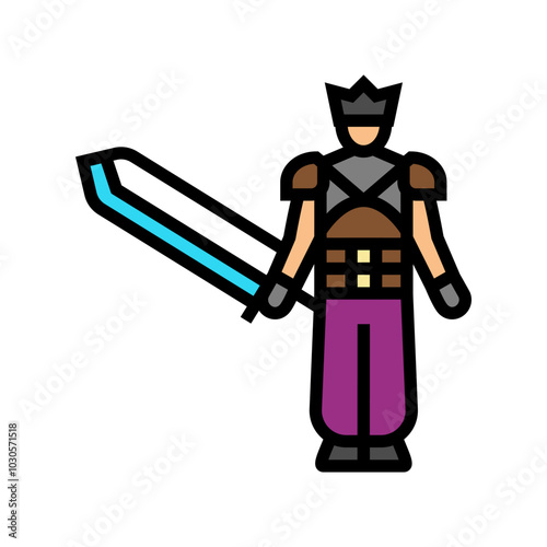 fantasy cosplay male color icon vector. fantasy cosplay male sign. isolated symbol illustration