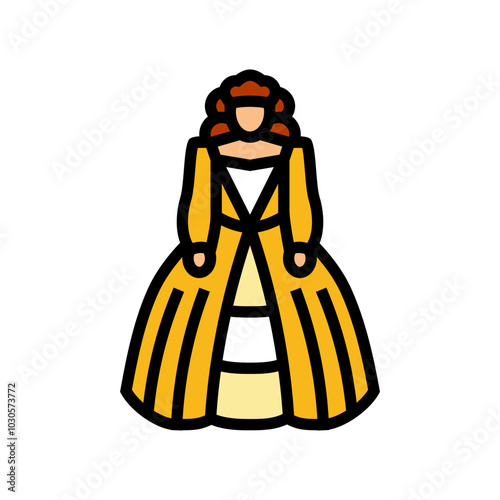 historical cosplay color icon vector. historical cosplay sign. isolated symbol illustration