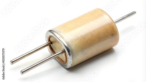 High angle view retro ceramic capacitor photo