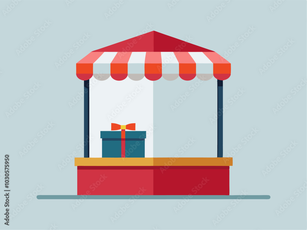 Obraz premium Exhibition booth blank gift box , Blank Gift Boxes for Any Celebration.