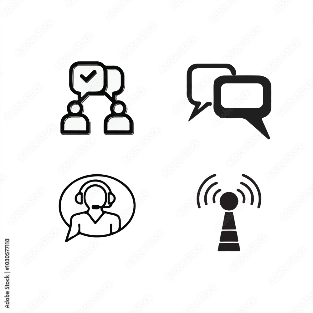 communication vector design symbol communication vector design symbol