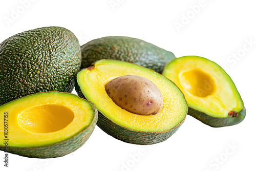 Photo of a avocado isolated on transparent background, png