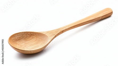 wooden Spoon, isolated on white background, clipping path, full depth of field