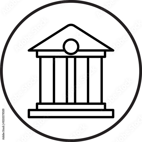 Bank Building icon Design