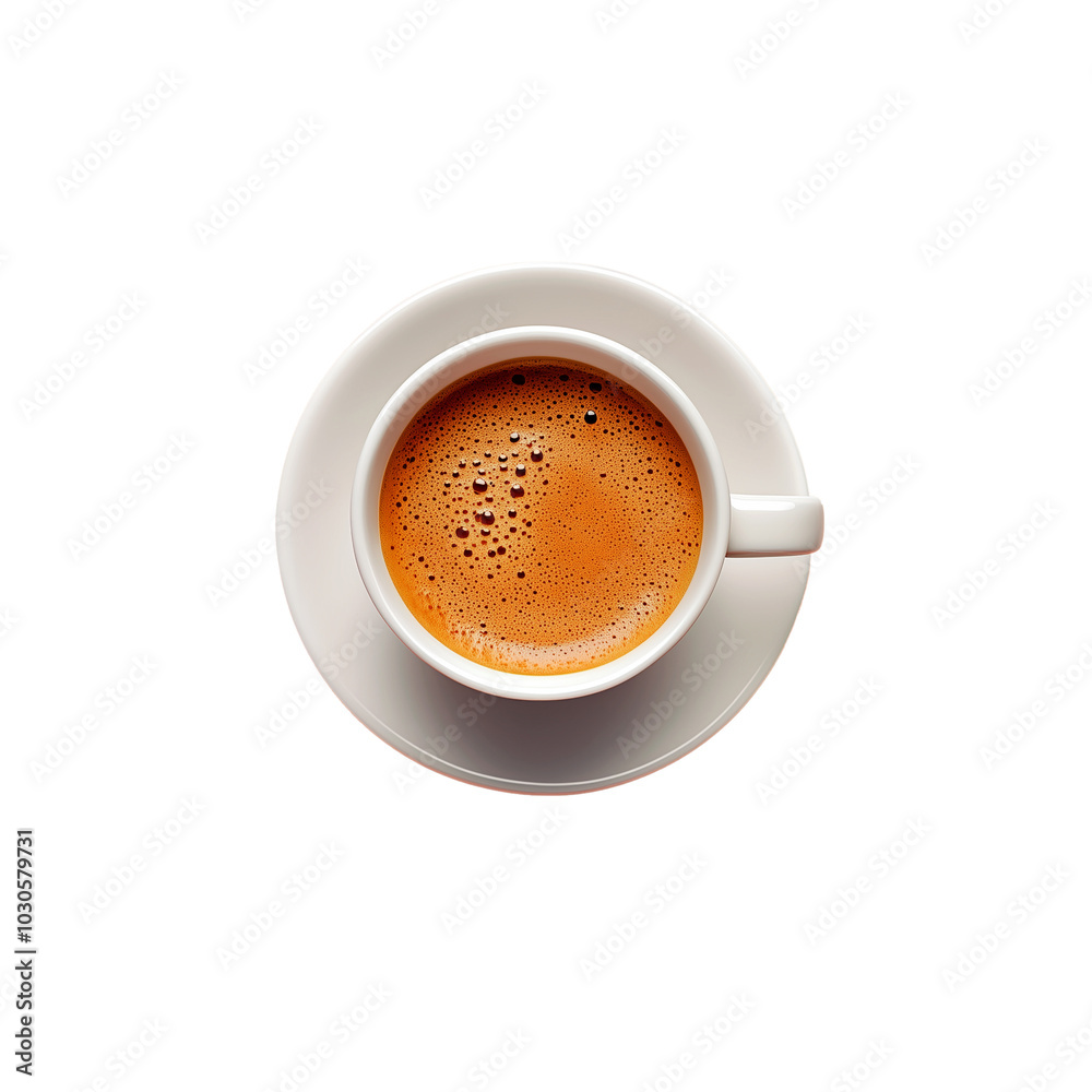 Overhead view of a cup of espresso with frothy crema, rich golden-brown color, minimalist design, detailed texture, isolated PNG on transparent background, professional food photography.
Overhead view of a cup of espresso with frothy crema, rich golden-brown color, minimalist design, detailed texture, isolated PNG on transparent background, professional food photography.