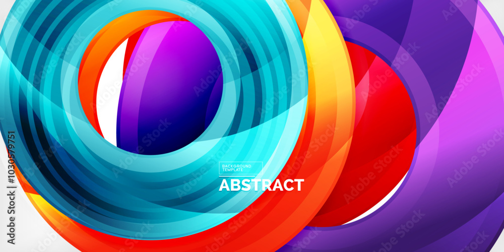 Bright colorful circles with light effects. Abstract background Bright colorful circles with light effects. Abstract background