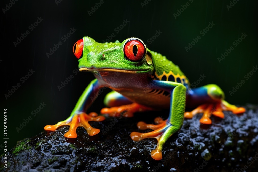 Rainforest frog amphibian wildlife. Rainforest frog amphibian wildlife.