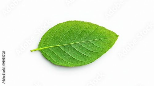 green leaves on a white background 