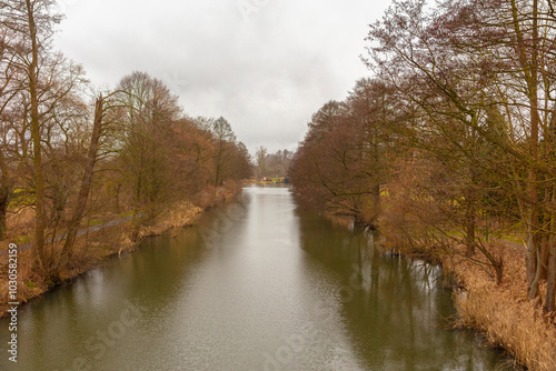 Brandenburg Barnim Herbst Winter Marienwerder Regentag am Langen Trödel Seitenarm Finowkanal Landschaft Gewässer Wetter Winterzeit Brandenburger Stille Herbstferien Herbstlandschaft Regentag Regen photo