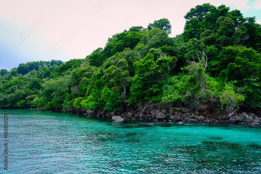 Indonesia Bangka - Coastline view Bangka Island Indonesia Bangka - Coastline view Bangka Island