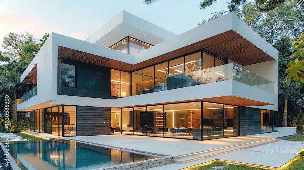 Exterior, Modern Home Architecture. Exterior, Modern Home Architecture.